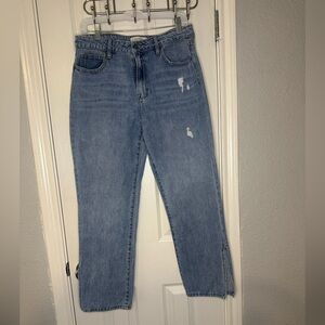 Hidden Los Angeles High Rise Straight Leg Split Hem Jeans Size 29 100% Cotton